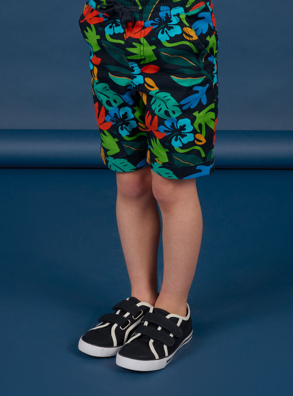 Bermudashorts für Kinder Junge mit Laubdruck NOWABER3 / 22S902V1BER705