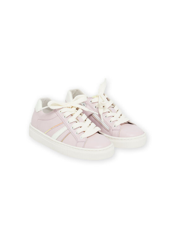 Lila Schnürsenkel-Sneakers für Kind Mädchen NABASLILOU / 22KK3535D3F320