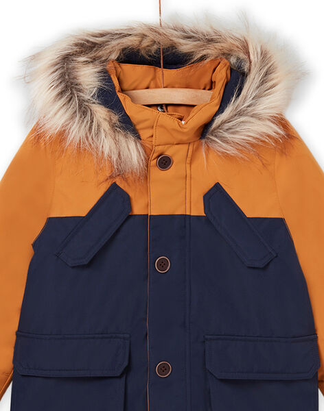 Zweifarbiger Kapuzenparka mit Pelzbesatz und Innenjacke POGROPAR2 / 22W902F1PAR804