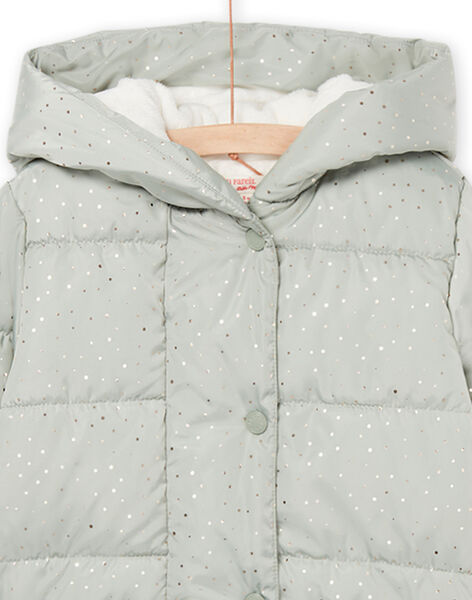 Daunenjacke mit Kapuze mit goldenen Punkten bedruckt PALONDOUN1 / 22W901F2D3E626