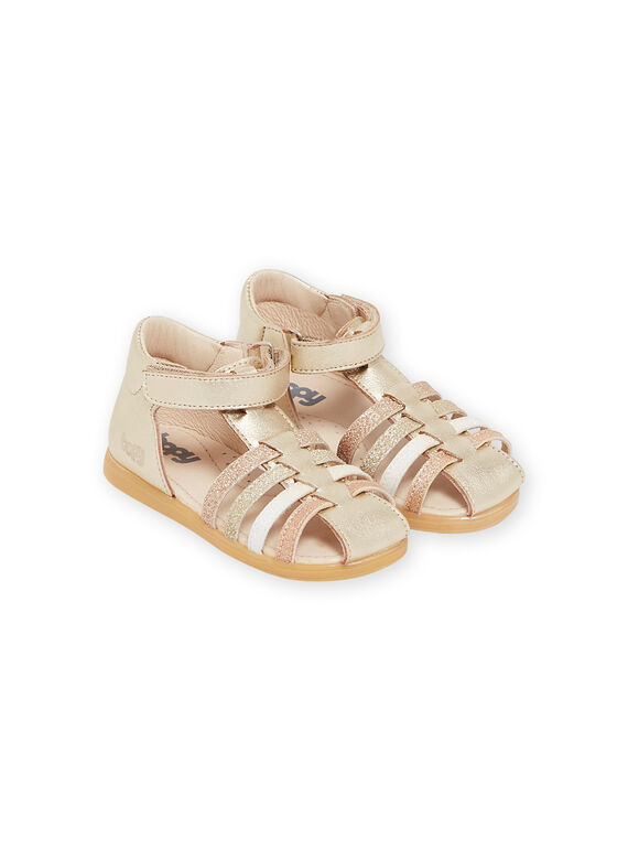 Goldene Sandalen aus Leder RISANDREGULO / 23KK3768D0E954