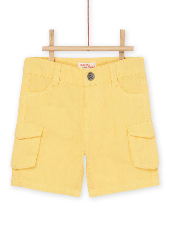 Bermuda-Shorts in Safrangelb mit Karos RUJUNBER1 / 23SG10U1BER113