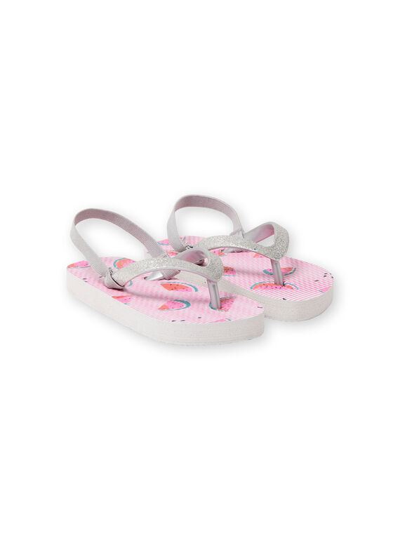 Rosa gestreifte Wassermelone flip flops Mädchen LFTONGFRUIT / 21KK3562D01000