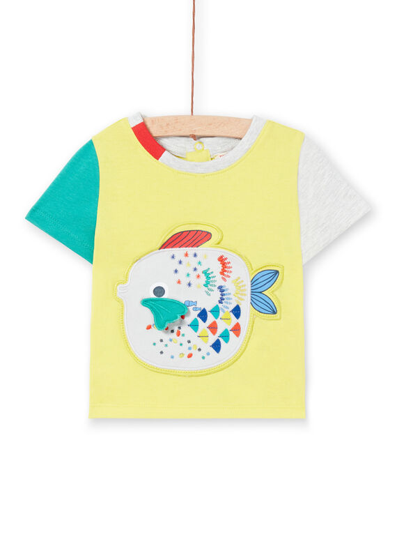 Baby Junge gelbes T-shirt LUVITI3 / 21SG10U1TMCB115