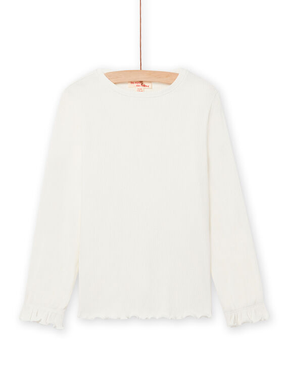 Flüssiges T-Shirt in Ecru Kinder Mädchen NAJOTEE2 / 22S90175TML001