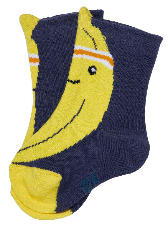 Blaue und gelbe Babysocken für Jungen JYUVICHO2 / 20SI10D2SOQC225