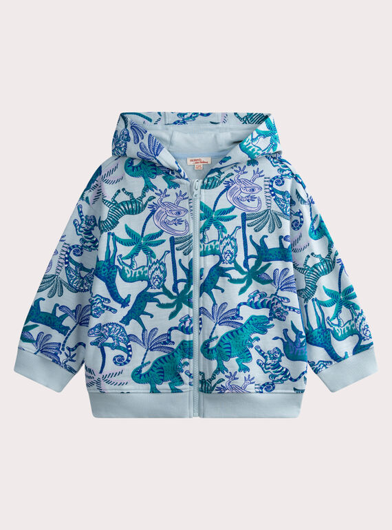 Water blue KIDS CARDIGAN WOBOGIL / 25S902R1GIL213