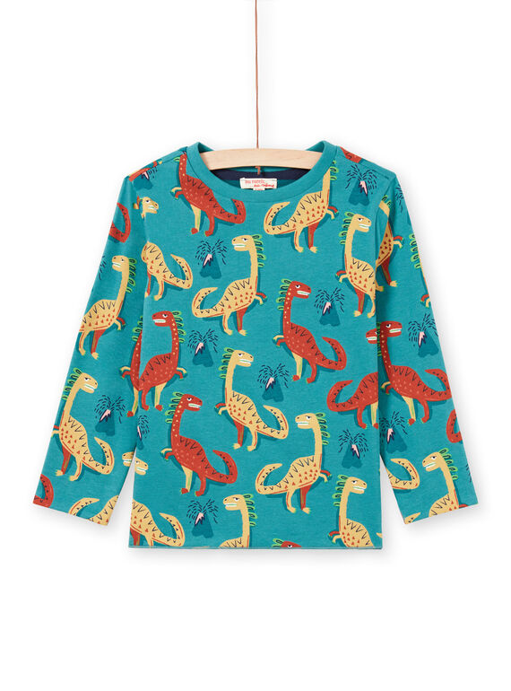 Baby Junge blau reversible Langarm-T-Shirt MOTUTEE3 / 21W902K1TMLC239