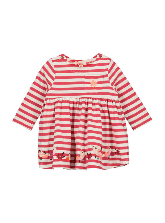 Gestreiftes Babykleid für Mädchen FIBAROB3 / 19SG0963ROB308