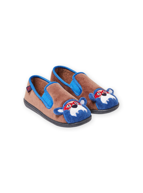Baby Boy's taupefarbene Bärenpantoffeln MOPANTOURS / 21XK3637D0B803