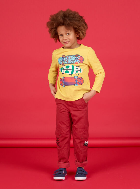 Rote Cargohose - Enfant Garçon LOROUPAN / 21S902K1PANF506
