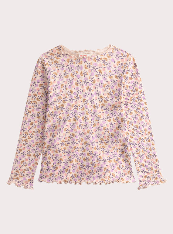 Langarmshirt in Weiß aus Rippstrick mit Obst-Print WAJOTEE3 / 25S901K1TMLD319
