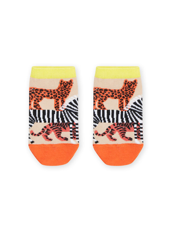 Mehrfarbige Socken mit Tiermuster RYOJOSOQ4 / 23SI0293SOQA006