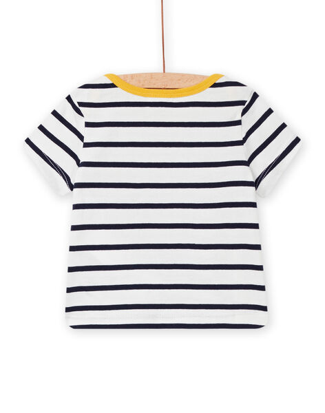 Kurzarm-T-Shirt für Baby Junge in Schwarz und Ecru 22SG10C4TMC001
