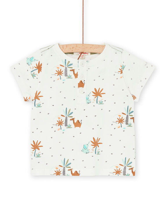 Weißes T-Shirt mit Wüstenprint RUEXOTUN / 23SG10V4TMC810