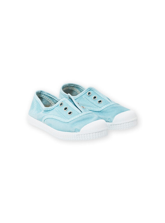 Mädchen hellblau Baumwolle Leinwand Tennisschuhe LFTENAZUL / 21KK3542D16C218