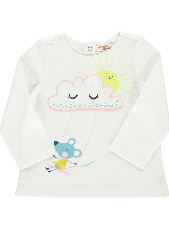 Baby girls' long-sleeved T-shirt DIVETEE2 / 18WG0972TML001