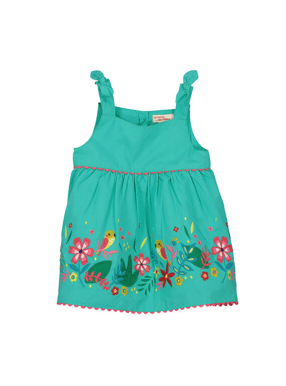 Besticktes Babykleid mit Blumenmuster für Mädchen FICAROB3 / 19SG09D3ROB209
