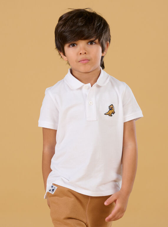 Polo-Shirt aus Piqué mit Dinosaurier-Badge ROJOPOL4 / 23S90271POL000