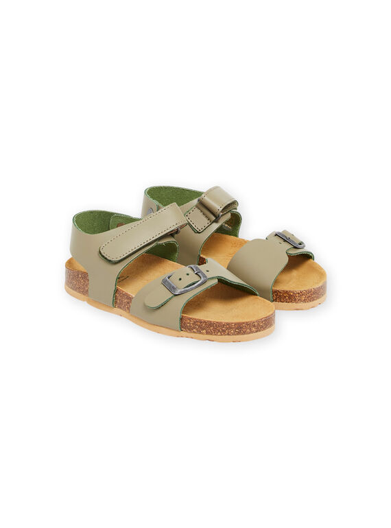 Khaki grüne Sandalen Kind Junge NONURAFAEL / 22KK3649D0E604