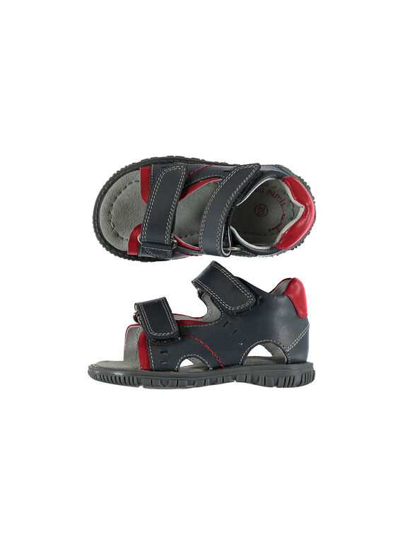 Sandalen aus Leder für draußen Babys Jungen FBGSANDAT / 19SK38K3D0E940