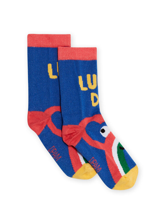 Mehrfarbige Socken mit Regenbögen Kind Junge NYOLUCHO1 / 22SI02P1SOQ702