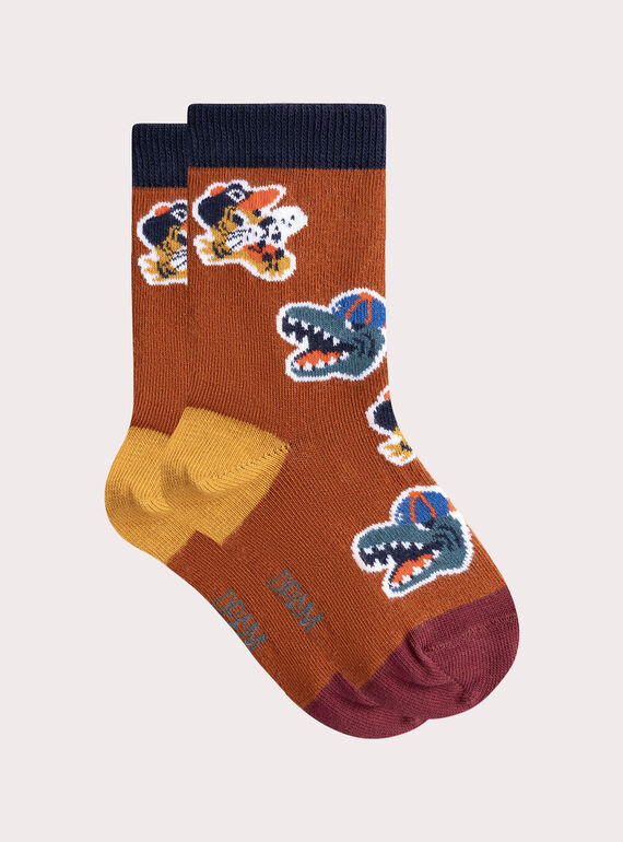 Orangefarbene Socken VYOJOCHO3 / 24WI02G5SOQ408