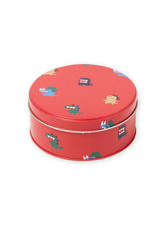 Rote Metall-Snackbox für Jungen mit Dinosaurier-Aufdruck MYOCLABOI / 21WI02G1D5OF521
