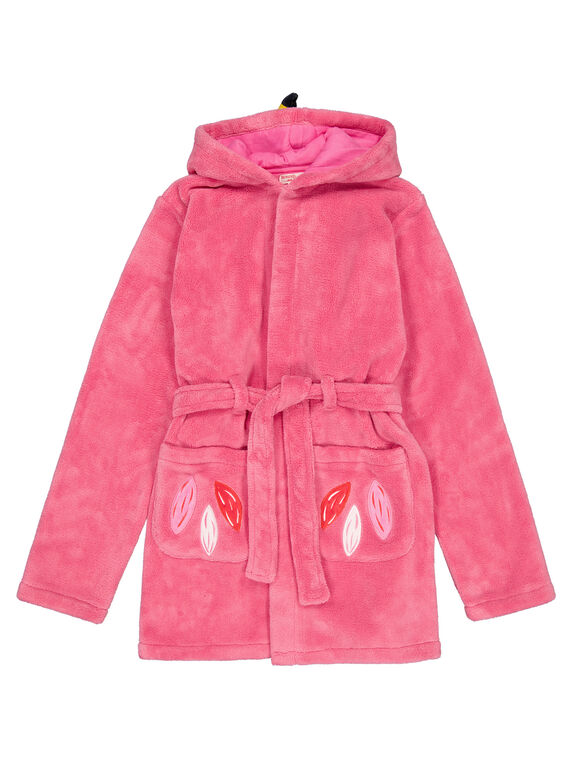 Rosa Flamingo-Bademantel mit Boa Federn Kind Mädchen GEFAROBFLA / 19WH11N1RDCD308