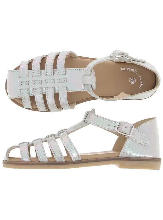 Girls' leather sandals CFSANDIRIS / 18SK35WBD0E001