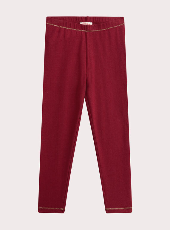 Rote Leggings für Mädchen  VYAJOLEG4 / 24WI01G1CALF529