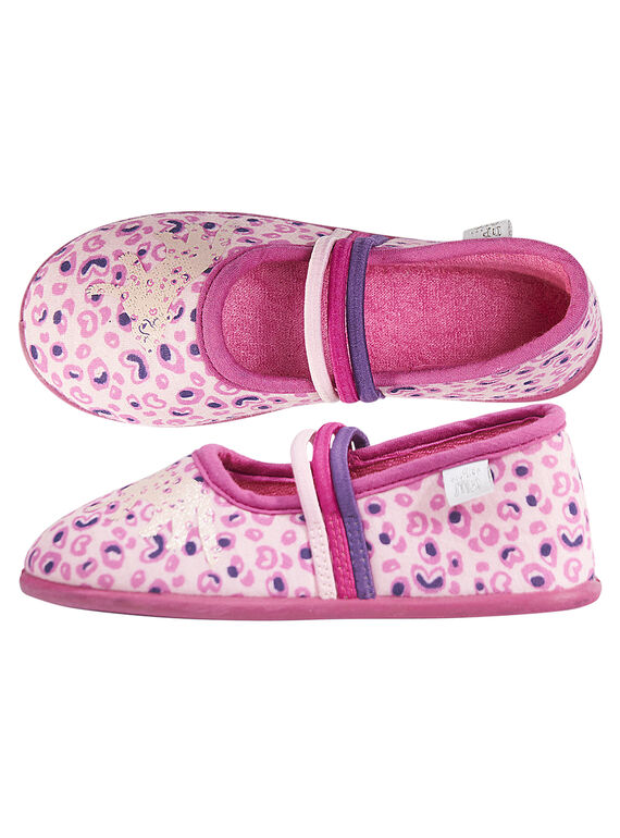 Rosa Leopardenpantoffel Kind Mädchen GFBALPAN / 19WK35Z4D07030