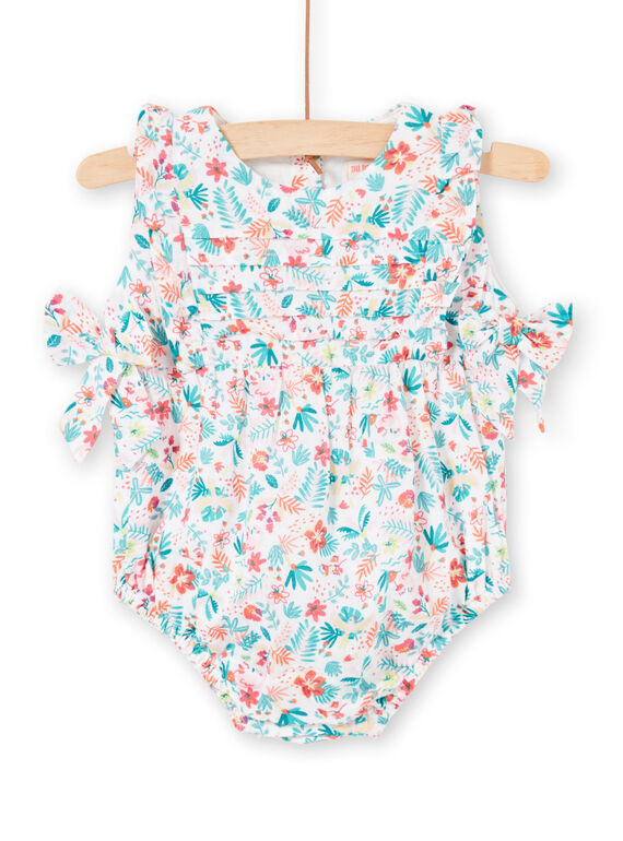 Weißer Baby Mädchen Strampler LIBONBAR / 21SG09W1BAR000