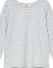 Grau chiniertes langärmeliges T-Shirt JAESTEE3 / 20S90164D32943