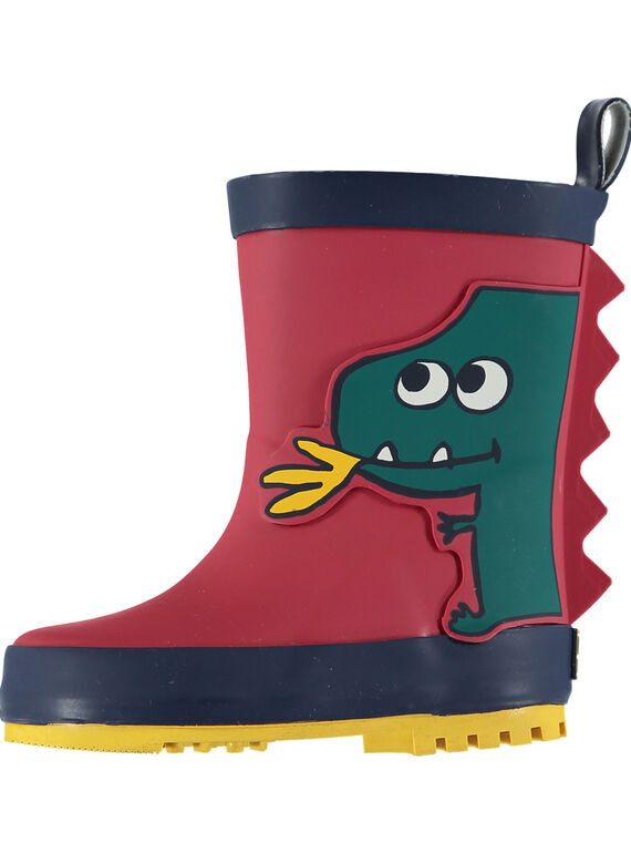 Rote Regenstiefel mit Drachen Baby Junge GBGBPVER / 19WK38G1D0C050