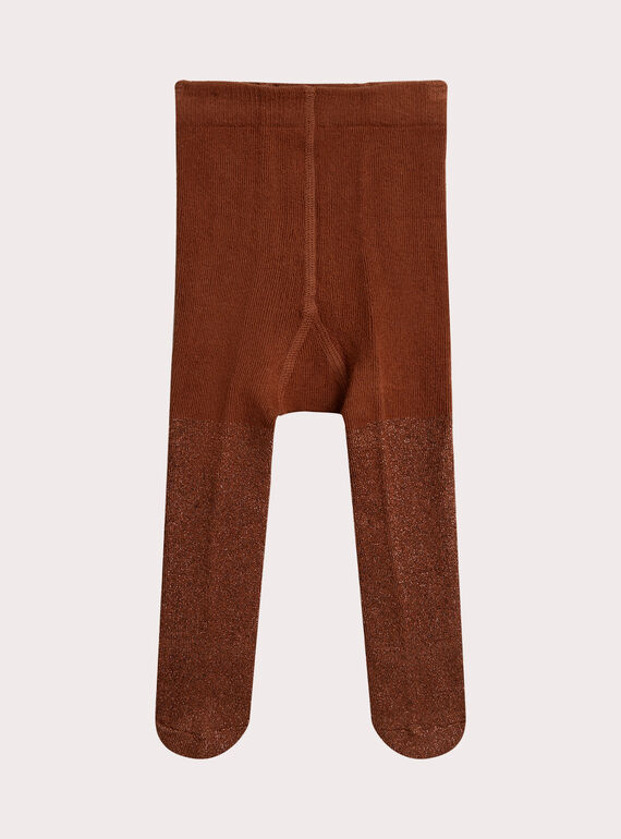 Glitzerbraune Strumpfhose für Baby Mädchen  VYIJOCOLU3 / 24WI09H1COL821