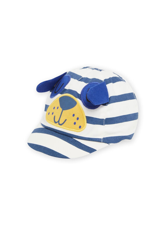 Mütze für Baby Junge in Blau und Ecru NYUJS2CASQ2 / 22SI10C4CHA001
