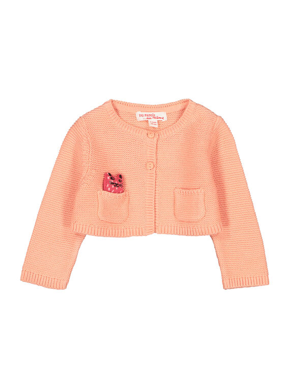 Baby-Strickweste für Mädchen FIBACAR2 / 19SG0962CAR404