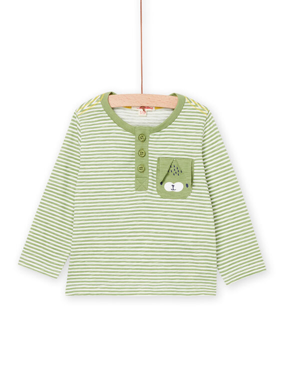 Tunesisches T-Shirt mit zweifarbigen Streifen PUJOTUN2 / 22WG10D1TML626