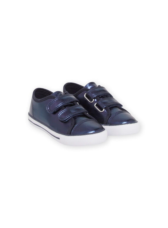Kind Mädchen marineblaue Lack-Sneakers NATOILMET / 22KK359AD16070
