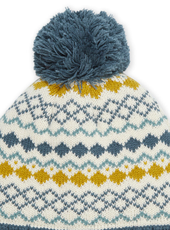 Mütze mit Jacquard und Pompon PYOGROBON6 / 22WI02G2BONA016