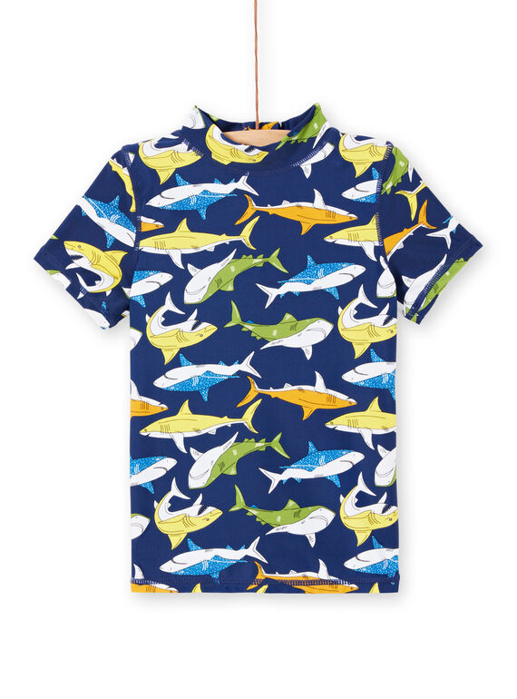 T-Shirt Anti-UV navy blau Kind Junge LYOMERUVTIREQ / 21SI02D2TUV070