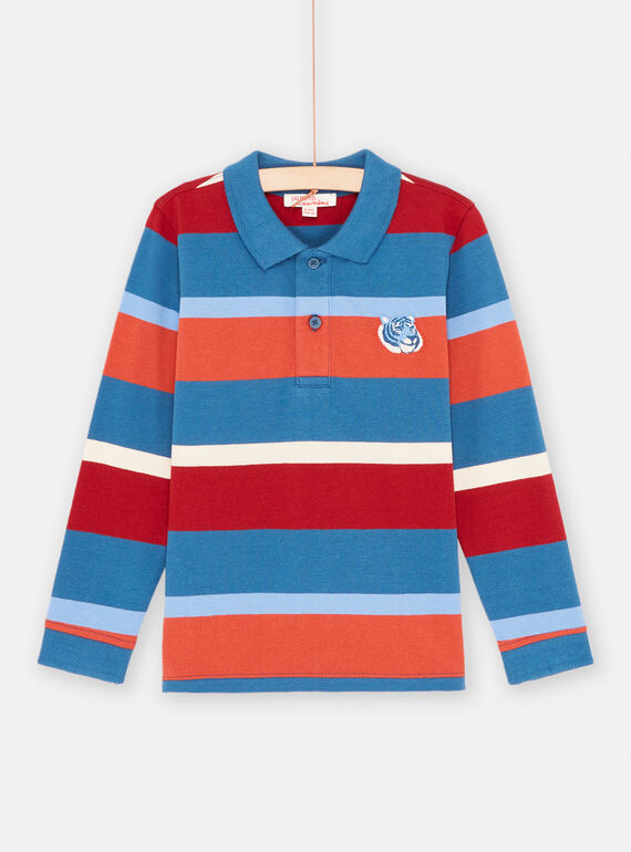 Mehrfarbiges Polo-Shirt mit Streifenmuster für Jungen SOFORPOL / 23W902K1POLC226