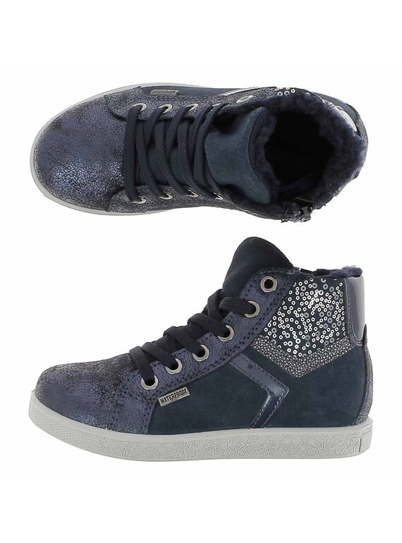 Girls' leather city trainers DFBASLIGHT / 18WK35TGD3F070
