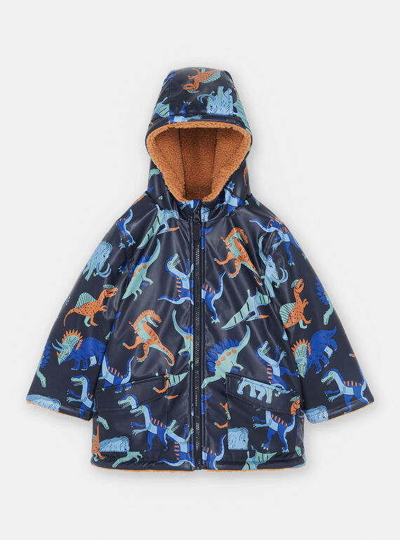 Regenmantel mit Kapuze zum Wenden in Nachtblau und Camel SOGROIMP2 / 23W902C1IMP705