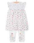 Blumendruck Kleid und Leggings Set für ein neugeborenes Mädchen NOU1ENS5 / 22SF0341ENS000