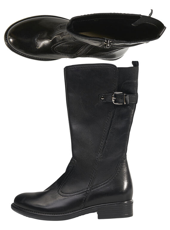 Schwarze Reitstiefel für Kinder Mädchen GFBOTTECAVA / 19WK35X1D10090