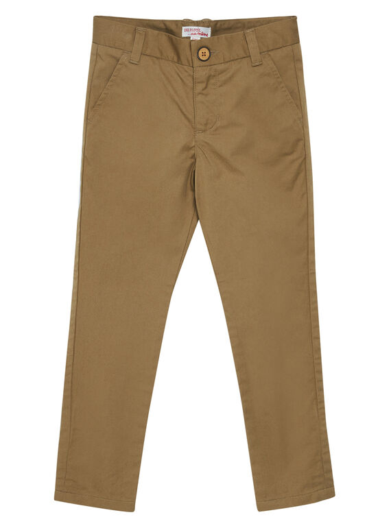 Einfarbig beige Chinohose für Jungen JOJAPANT2 / 20S902B2PANI819