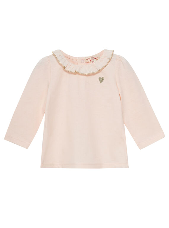 Blassrosa langärmeliges Baby-Jäckchen für Mädchen JIJOBRA2 / 20SG0943BRAD310