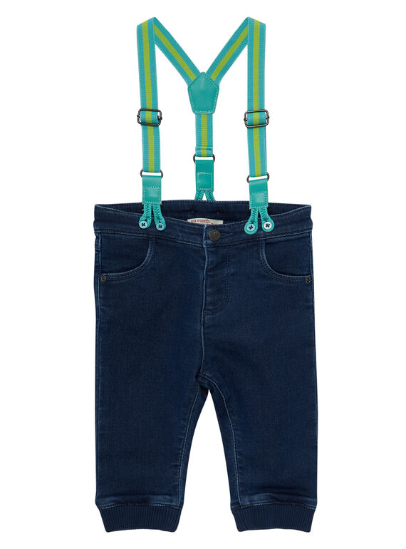 Bequeme Baby-Jeans mit Trägern für Jungen JUCLOJEAN / 20SG1011JEAP274
